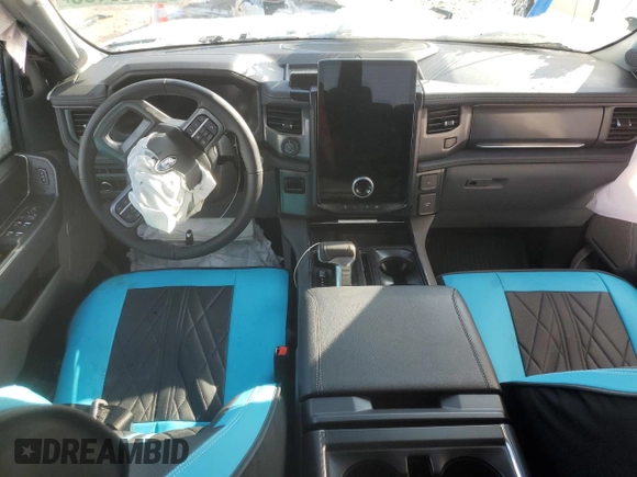 2024 Ford F-150 Lightning Flash with VIN 1FT6W3L73RWG22959, listed as a Copart auction lot 46159195 with Not provided miles and Salvage title. Bid and sale history available at DreamBid. Image 8.