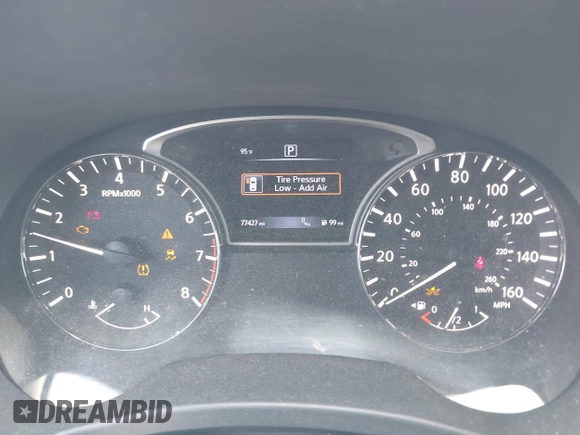 2019 Nissan Pathfinder SV with VIN 5N1DR2MN1KC624928, listed as a IAAI auction lot 42571925 with 77,427 mi miles and . Bid and sale history available at DreamBid. Image 7.