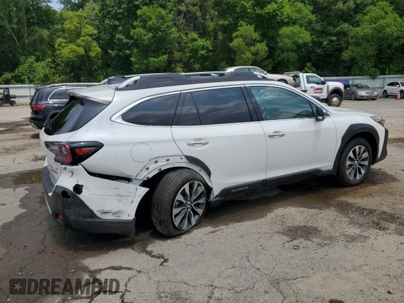 2025 Subaru Outback Touring with VIN 4S4BTAPC5S3149300, listed as a Copart auction lot 58577175 with 4,256 mi miles and Salvage title. Bid and sale history available at DreamBid. Image 3.
