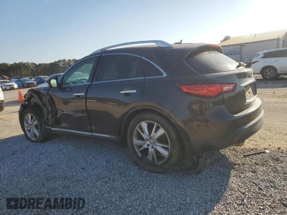 2013 Infiniti FX with VIN JN8CS1MU8DM142268, listed as a Copart auction lot 49407675 with 123,836 mi miles and Salvage Title. Bid and sale history available at carsss.com. Image 2.