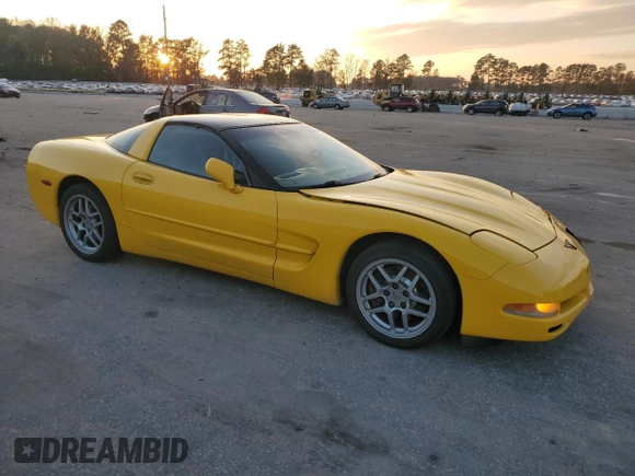 2002 Chevrolet Corvette with VIN 1G1YY22G725101567, listed as a Copart auction lot 69254884 with 0 mi miles and Salvage Title. Bid and sale history available at carsss.com. Image 4.