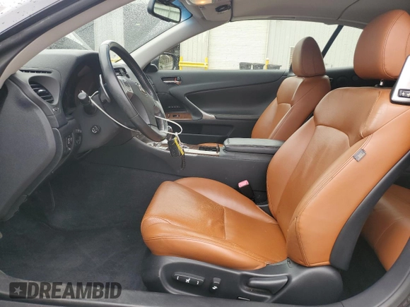 2012 Lexus IS 250 C with VIN JTHFF2C28C2522934, listed as a Copart auction lot 49918695 with 109,595 mi miles and Salvage title. Bid and sale history available at DreamBid. Image 7.
