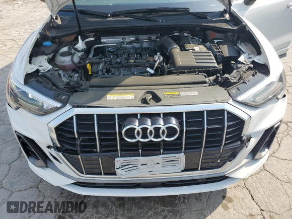 2021 Audi Q3 S line Premium with VIN WA1DECF32M1045084, listed as a Copart auction lot 54657575 with 35,265 mi miles and Salvage Title. Bid and sale history available at DreamBid. Image 11.