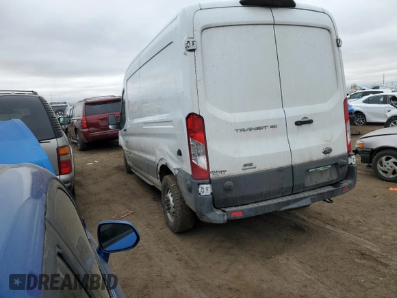 2023 Ford Transit with VIN 1FTYE2CG1PKB20025, listed as a Copart auction lot 80153603 with 44,964 mi miles and Salvage title. Bid and sale history available at DreamBid. Image 2.