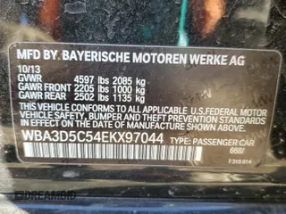 2014 BMW 3 Series 328d xDrive with VIN WBA3D5C54EKX97044, listed as a Copart auction lot 45732285 with 114,154 mi miles and Salvage Title. Bid and sale history available at carsss.com. Image 15.