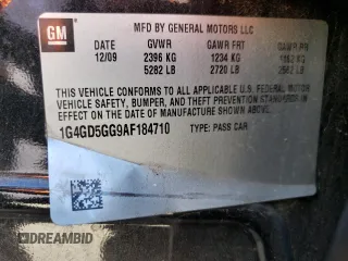 2010 Buick LaCrosse with VIN 1G4GD5GG9AF184710, listed as a Copart auction lot 80743114 with 130,192 mi miles and Salvage title. Bid and sale history available at DreamBid. Image 12.