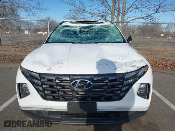 2022 Hyundai Tucson SEL with VIN 5NMJFCAE7NH085117, listed as a IAAI auction lot 41592496 with 16,576 mi miles. Bid and sale history available at carsss.com. Image 12.