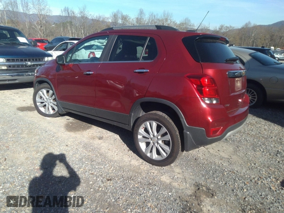 2018 Chevrolet Trax Premier with VIN 3GNCJRSB4JL176333, listed as a IAAI auction lot 40914154 with 66,689 mi miles. Bid and sale history available at carsss.com. Image 3.
