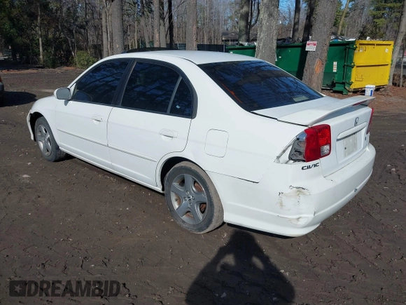 2004 Honda Civic EX with VIN 2HGES26824H574322, listed as a IAAI auction lot 41563129 with 179,397 mi miles. Bid and sale history available at carsss.com. Image 3.