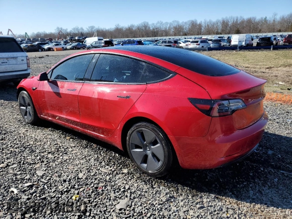 2022 Tesla Model 3 with VIN 5YJ3E1EA5NF184785, listed as a Copart auction lot 49466575 with 85,273 mi miles and Salvage Title. Bid and sale history available at DreamBid. Image 2.