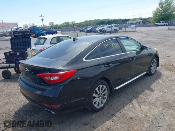 2016 Hyundai Sonata Sport with VIN 5NPE34AFXGH266534, listed as a IAAI auction lot 42079797 with 95,194 mi miles and . Bid and sale history available at DreamBid. Image 4.