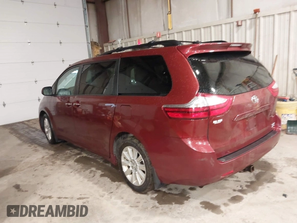 2015 Toyota Sienna Ltd with VIN 5TDDK3DC9FS121889, listed as a IAAI auction lot 41739208 with 194,548 mi miles. Bid and sale history available at carsss.com. Image 3.