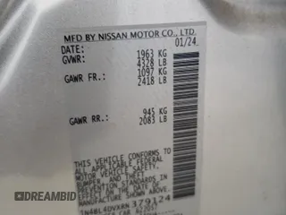 2024 Nissan Altima 2.5 SV with VIN 1N4BL4DVXRN379124, listed as a Copart auction lot 51901545 with 30,364 mi miles and Salvage Title. Bid and sale history available at carsss.com. Image 13.