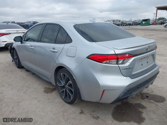 2021 Toyota Corolla SE with VIN JTDS4MCE4MJ055823, listed as a IAAI auction lot 41673759 with 78,747 mi miles. Bid and sale history available at carsss.com. Image 3.