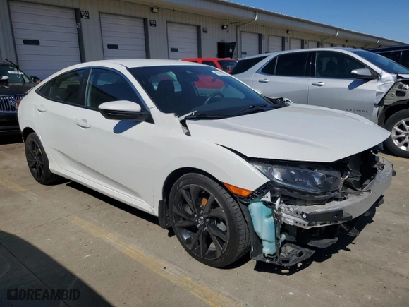 2021 Honda Civic Sedan Sport with VIN 19XFC2F86ME001449, listed as a Copart auction lot 49313815 with 96,789 mi miles and Salvage Title. Bid and sale history available at carsss.com. Image 4.