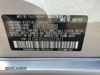 2012 Subaru WRX WRX Limited z VIN JF1GR7E65CG223811, wystawiony jako Copart lot #50749035 z przebiegiem 103 344 mil mil oraz Szkoda całkowita • Salvage title. Historia ofert i sprzedaży dostępna na DreamBid. Obrazek 14.