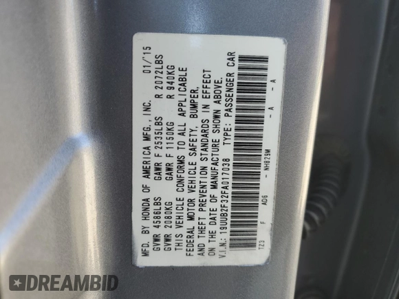 2015 Acura TLX V6 with VIN 19UUB2F32FA017038, listed as a Copart auction lot 48926725 with 182,164 mi miles and Salvage Title. Bid and sale history available at carsss.com. Image 12.