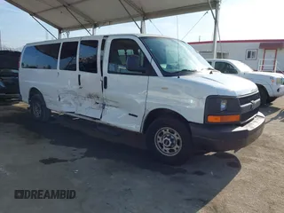 2006 Chevrolet Express Passenger with VIN 1GAHG39U861269171, listed as a IAAI auction lot 42057339 with 83,576 mi miles and . Bid and sale history available at DreamBid. Image 1.