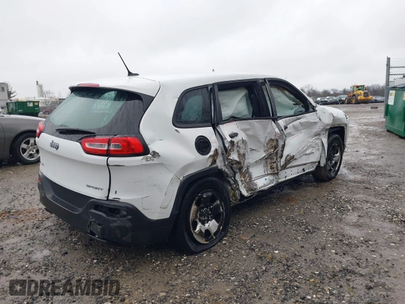 2014 Jeep Cherokee Sport with VIN 1C4PJMAB3EW287020, listed as a IAAI auction lot 41040643 with 134,417 mi miles. Bid and sale history available at carsss.com. Image 4.