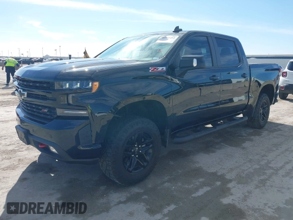 2021 Chevrolet Silverado 1500 LT Trail Boss with VIN 3GCPYFEL5MG150605, listed as a IAAI auction lot 40951452 with 47,577 mi miles and . Bid and sale history available at DreamBid. Image 2.