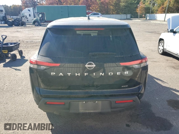2023 Nissan Pathfinder S with VIN 5N1DR3AC9PC250102, listed as a Copart auction lot 76678834 with 30,525 mi miles and Salvage title. Bid and sale history available at DreamBid. Image 6.