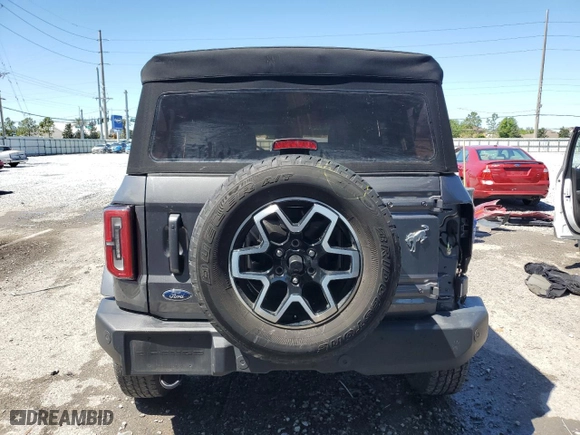 2023 Ford Bronco with VIN 1FMDE5BH4PLA99848, listed as a Copart auction lot 49833595 with 29,101 mi miles and Salvage Title. Bid and sale history available at carsss.com. Image 6.