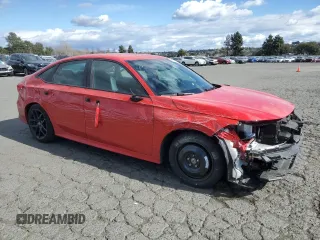 2024 Honda Civic Sedan Sport with VIN 2HGFE2F58RH547070, listed as a Copart auction lot 48346985 with 17,025 mi miles and Salvage Title. Bid and sale history available at carsss.com. Image 4.
