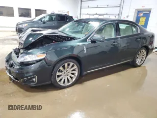2010 Lincoln MKS with VIN 1LNHL9ERXAG605802, listed as a Copart auction lot 62292215 with 163,484 mi miles and Salvage title. Bid and sale history available at DreamBid. Image 1.