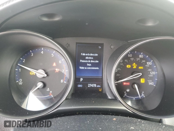 2021 Toyota C-HR LE z VIN NMTKHMBXXMR130792, wystawiony jako Copart lot #54854625 z przebiegiem 27 478 mil mil oraz Nie do naprawy • Non repairable. Historia ofert i sprzedaży dostępna na DreamBid. Obrazek 9.