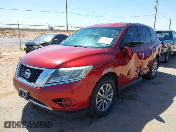 2013 Nissan Pathfinder SV with VIN 5N1AR2MN0DC604756, listed as a IAAI auction lot 41743941 with 87,143 mi miles. Bid and sale history available at carsss.com. Image 17.