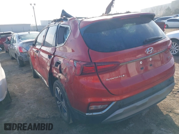 2020 Hyundai Santa Fe Limited with VIN 5NMS53AA0LH230466, listed as a IAAI auction lot 41252619 with Not Provided miles and . Bid and sale history available at DreamBid. Image 3.
