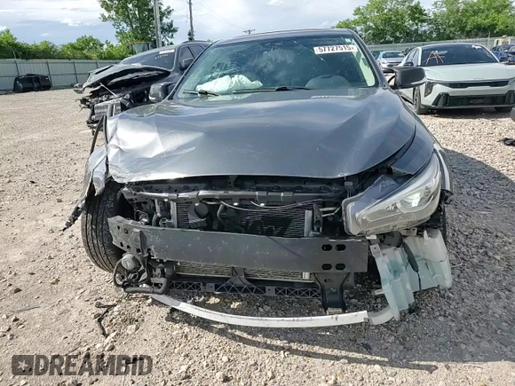 2018 Infiniti Q50 Luxe with VIN JN1EV7AR1JM430839, listed as a Copart auction lot 57727515 with 89,476 mi miles and Salvage title. Bid and sale history available at DreamBid. Image 13.