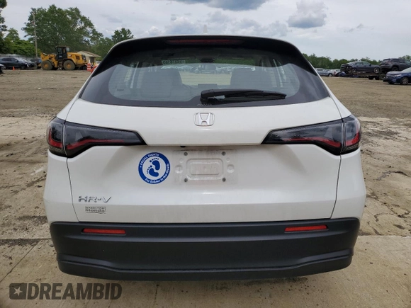 2023 Honda HR-V LX with VIN 3CZRZ2H33PM708851, listed as a Copart auction lot 58376165 with 21,078 mi miles and Salvage title. Bid and sale history available at DreamBid. Image 6.