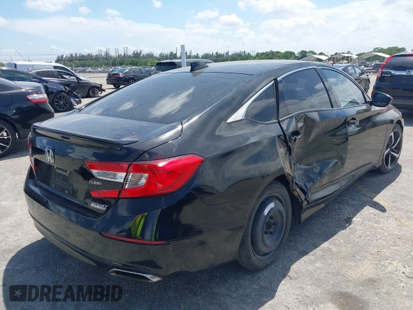 2022 Honda Accord Sport SE with VIN 1HGCV1F42NA034507, listed as a IAAI auction lot 42146558 with 35,673 mi miles and . Bid and sale history available at DreamBid. Image 4.