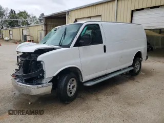 2023 GMC Savana Cargo with VIN 1GTW7AFPXP1194203, listed as a Copart auction lot 52041275 with 26,090 mi miles and Salvage Title. Bid and sale history available at DreamBid. Image 1.
