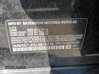 2020 BMW 3 Series 330i xDrive with VIN 3MW5R7J05L8B18216, listed as a Copart auction lot 54901945 with 47,802 mi miles and Salvage Title. Bid and sale history available at carsss.com. Image 12.