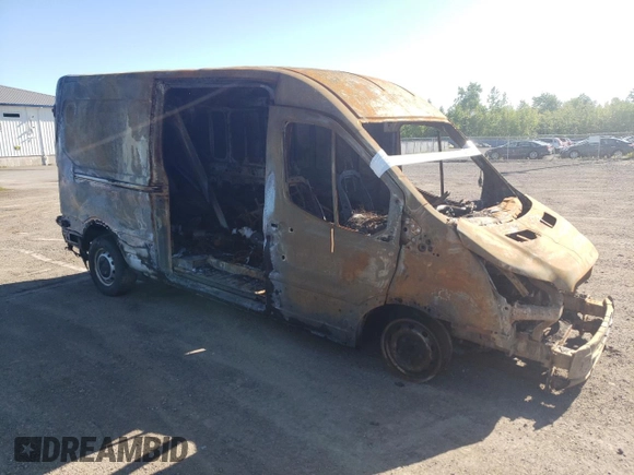 2019 Ford Transit with VIN 1FTYR2CM6KKB29791, listed as a Copart auction lot 57694084 with Not Provided miles and Salvage Title. Bid and sale history available at carsss.com. Image 4.