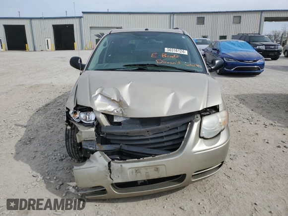2007 Chrysler Town & Country LWB LX with VIN 2A4GP44R27R341095, listed as a Copart auction lot 50316124 with 184,149 mi miles and Salvage Title. Bid and sale history available at carsss.com. Image 5.