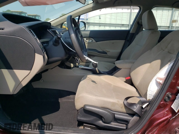 2013 Honda Civic LX z VIN 19XFB2F58DE259822, wystawiony jako Copart lot #59404415 z przebiegiem 65 523 mil mil oraz Szkoda całkowita • Salvage title. Historia ofert i sprzedaży dostępna na DreamBid. Obrazek 7.