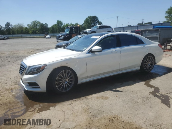 2015 Mercedes-Benz S 550 with VIN WDDUG8CBXFA157214, listed as a Copart auction lot 52240005 with 118,334 mi miles and Salvage Title. Bid and sale history available at DreamBid. Image 1.