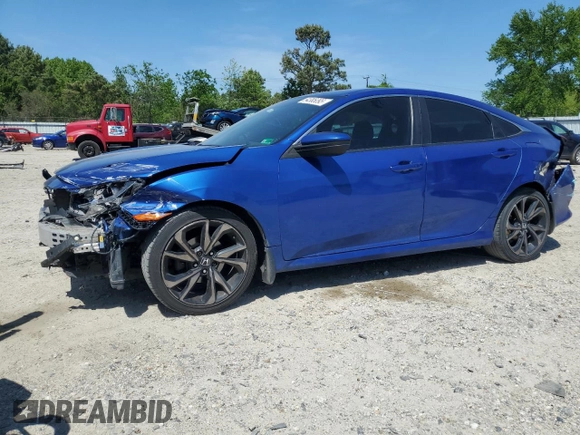 2019 Honda Civic Sport with VIN 2HGFC2F81KH539088, listed as a Copart auction lot 54385095 with 315,247 mi miles and Clean title. Bid and sale history available at DreamBid. Image 1.