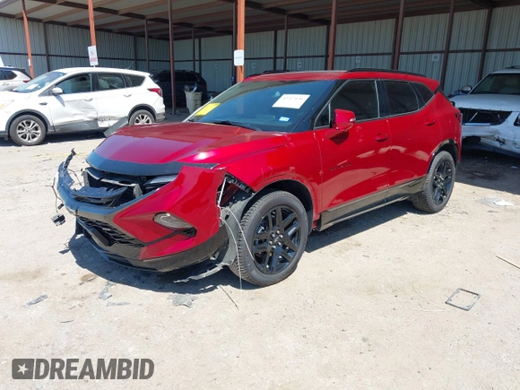 2024 Chevrolet Blazer RS with VIN 3GNKBERS4RS126640, listed as a IAAI auction lot 42227636 with 31,951 mi miles and . Bid and sale history available at DreamBid. Image 2.