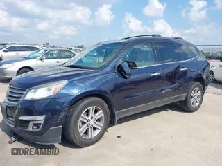 2015 Chevrolet Traverse LT with VIN 1GNKRHKD4FJ296745, listed as a IAAI auction lot 42334324 with 139,386 mi miles and . Bid and sale history available at DreamBid. Image 2.