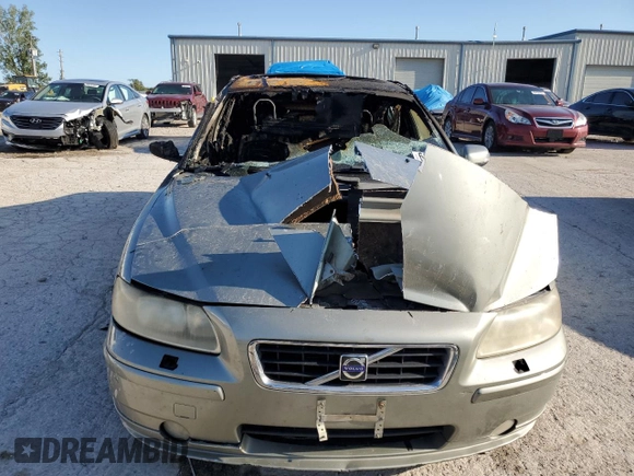 2007 Volvo S60 2.5L Turbo with VIN YV1RS592872640162, listed as a Copart auction lot 69946594 with 0 mi miles and Salvage Title. Bid and sale history available at carsss.com. Image 5.
