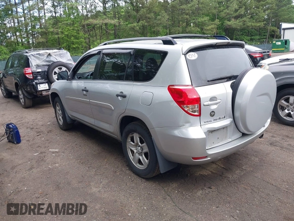 2008 Toyota RAV4 with VIN JTMZD33V786062752, listed as a IAAI auction lot 42180915 with 168,242 mi miles. Bid and sale history available at carsss.com. Image 3.