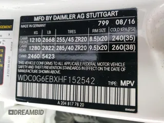 2017 Mercedes-Benz GLC with VIN WDC0G6EBXHF152542, listed as a Copart auction lot 51629045 with 93,282 mi miles and Clean Title. Bid and sale history available at carsss.com. Image 13.