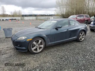 2005 Mazda RX-8 with VIN JM1FE173550154535, listed as a Copart auction lot 51073255 with 48,334 mi miles and Salvage Title. Bid and sale history available at carsss.com. Image 1.