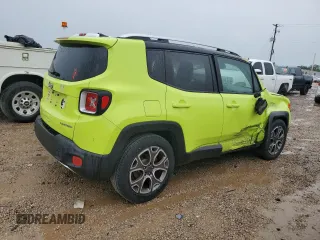 2018 Jeep Renegade Limited with VIN ZACCJADB1JPG74634, listed as a Copart auction lot 55216705 with 71,400 mi miles and Salvage title. Bid and sale history available at DreamBid. Image 3.