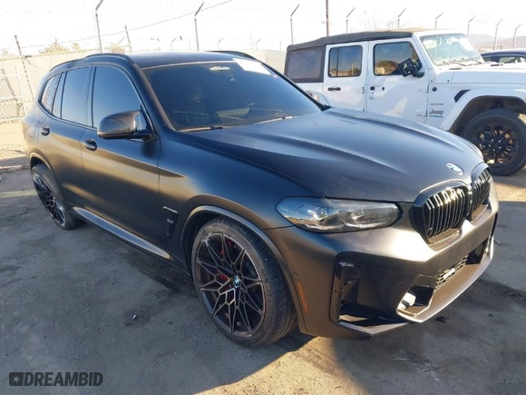 2024 BMW X3 M with VIN 5YM13EC03R9V14879, listed as a IAAI auction lot 41266018 with NaN miles. Bid and sale history available at carsss.com. Image 1.