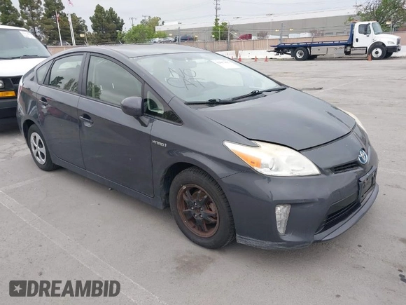 2013 Toyota Prius One with VIN JTDKN3DU6D5599875, listed as a IAAI auction lot 42057892 with 118,216 mi miles. Bid and sale history available at carsss.com. Image 1.